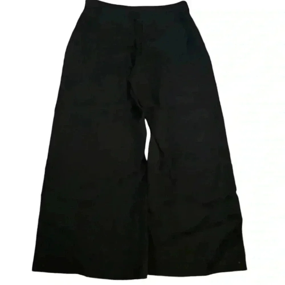 Rebecca Taylor Wide Leg Crop Crepe Black Pant Size 2 EUC - Picture 7 of 8
